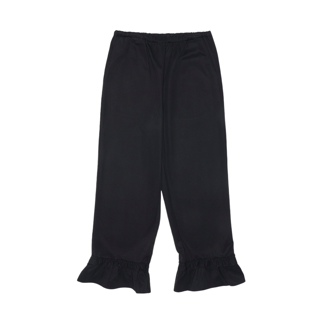Ruffle Banding Pants Black YOUNGOH Ruffle Banding Pants Black