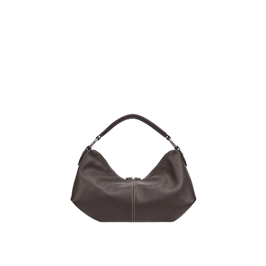 분크 하프문 아타쉬 숄더 스몰 다크브라운(vunque Halfmoon Attache Shoulder S Dark Brown) - 5