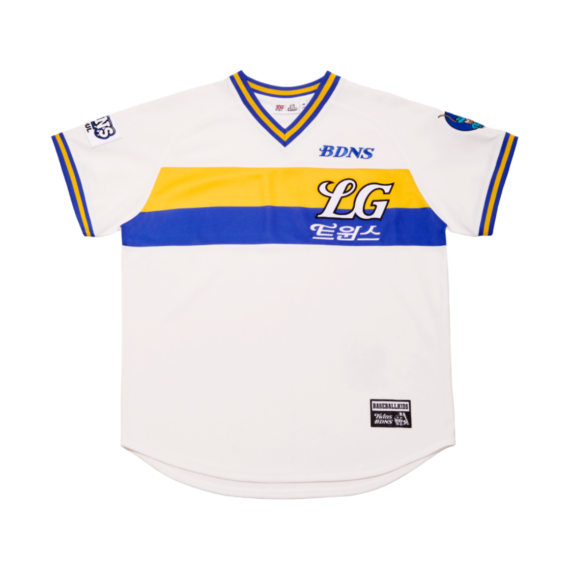 빠더너스 x 엘지트윈스 1980 베이스볼 져지 블루 옐로우 (논마킹 버전)(BDNS x LG TWINS 1980s Baseball Jersey Blue Yellow (Non Marking Ver.))
