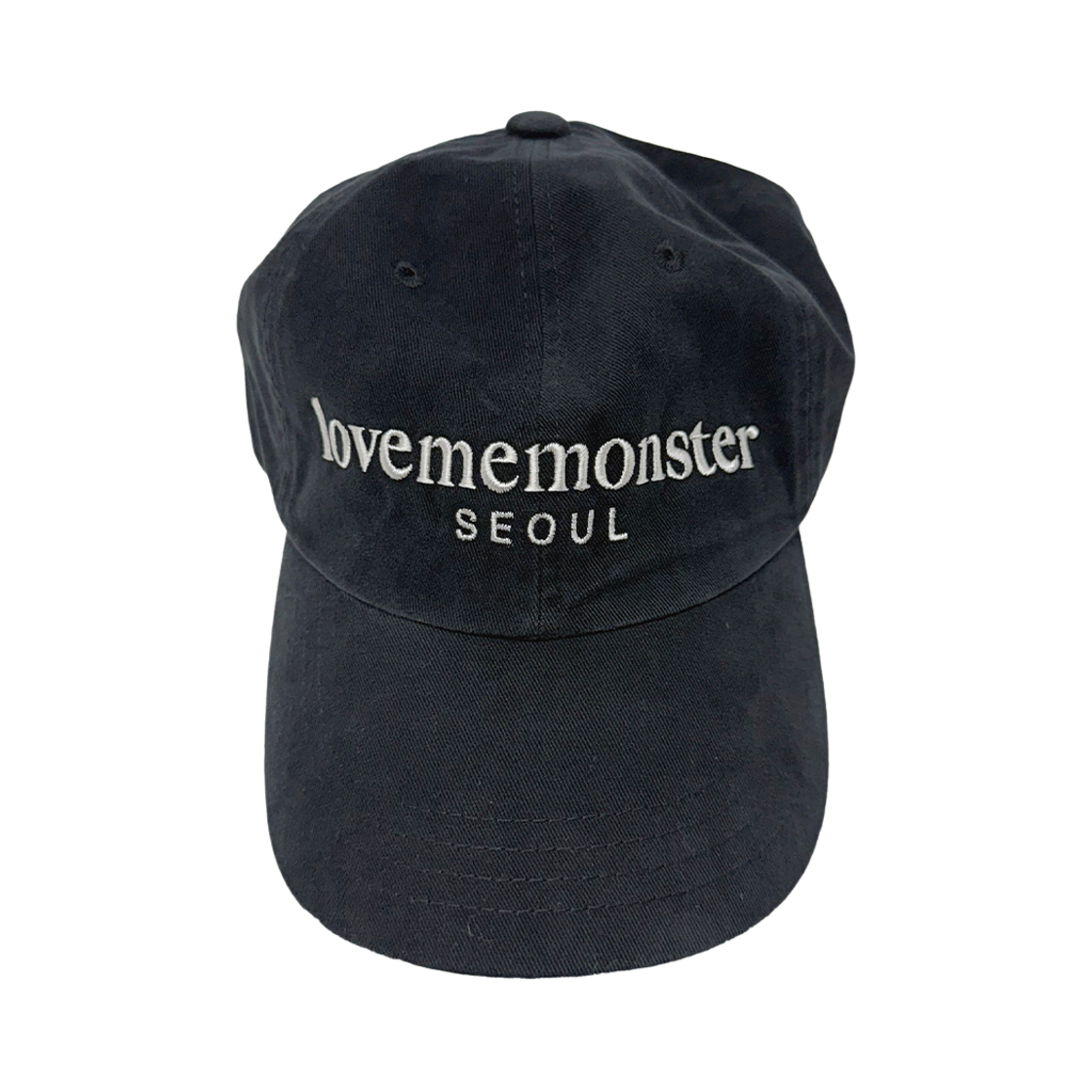 L253MCP010 lovememonster lovememonster Logo Ball Cap Black
