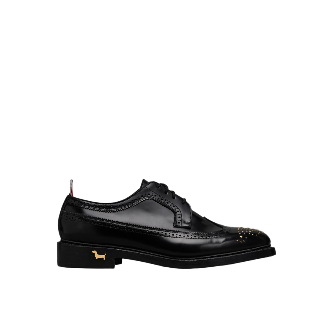 MFD002S-E1370-001 Thom Browne Spazzolato Leather Longwing Brogue Black
