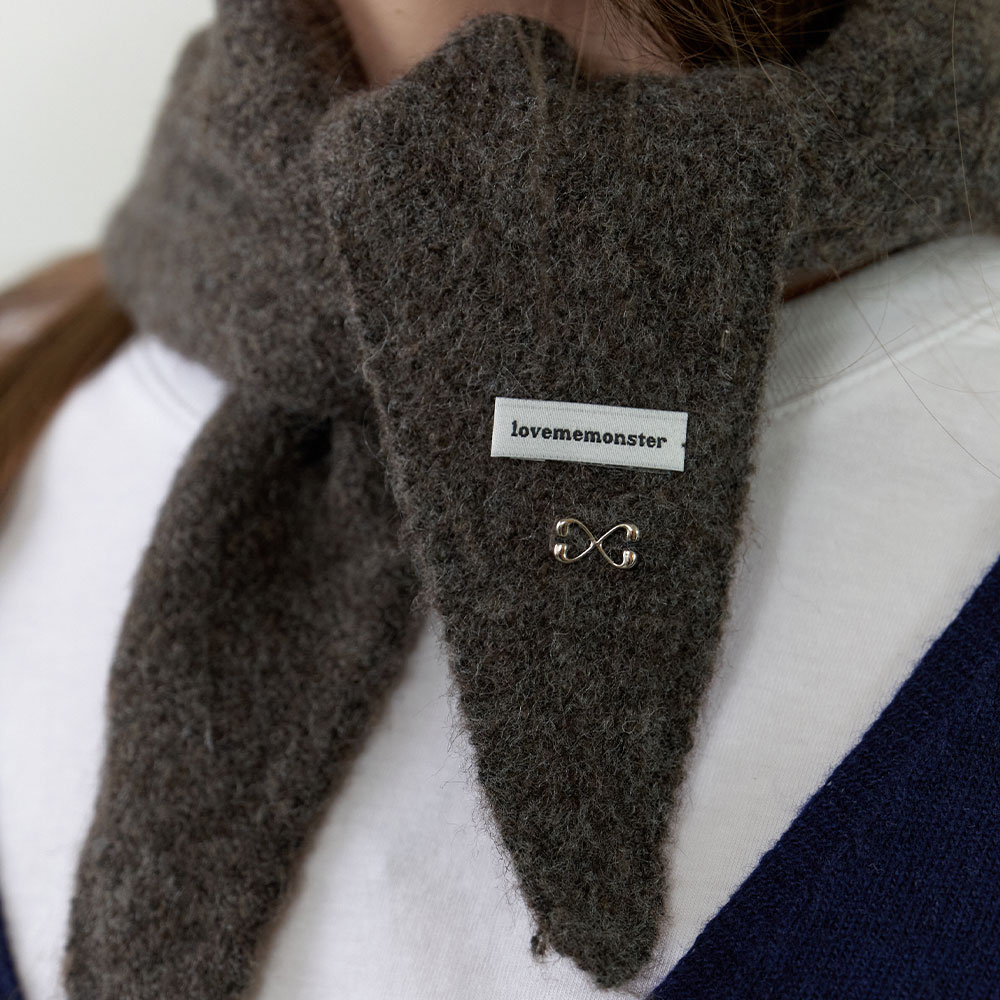 러브미몬스터 쁘띠 삼각 울 스카프 브라운(lovememonster Petit Triangle Wool Scarf Brown) - 4