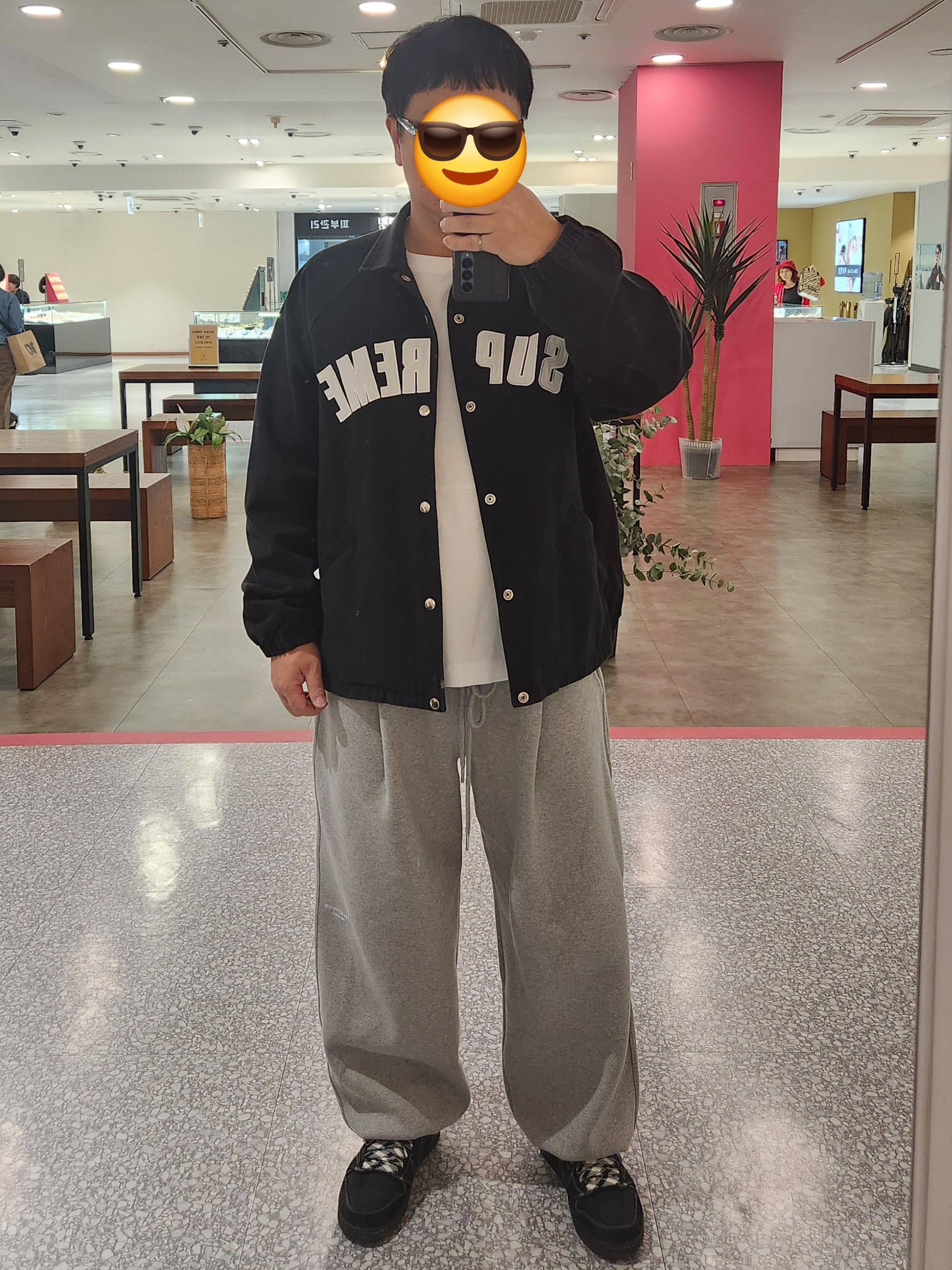 Supreme Arc Denim Coaches Jacket Black - 25SS, Undermycar Mu.03 Anti Fxxking Logo Play Oversized Sweat Jogger Melange Gray 착용 스타일
