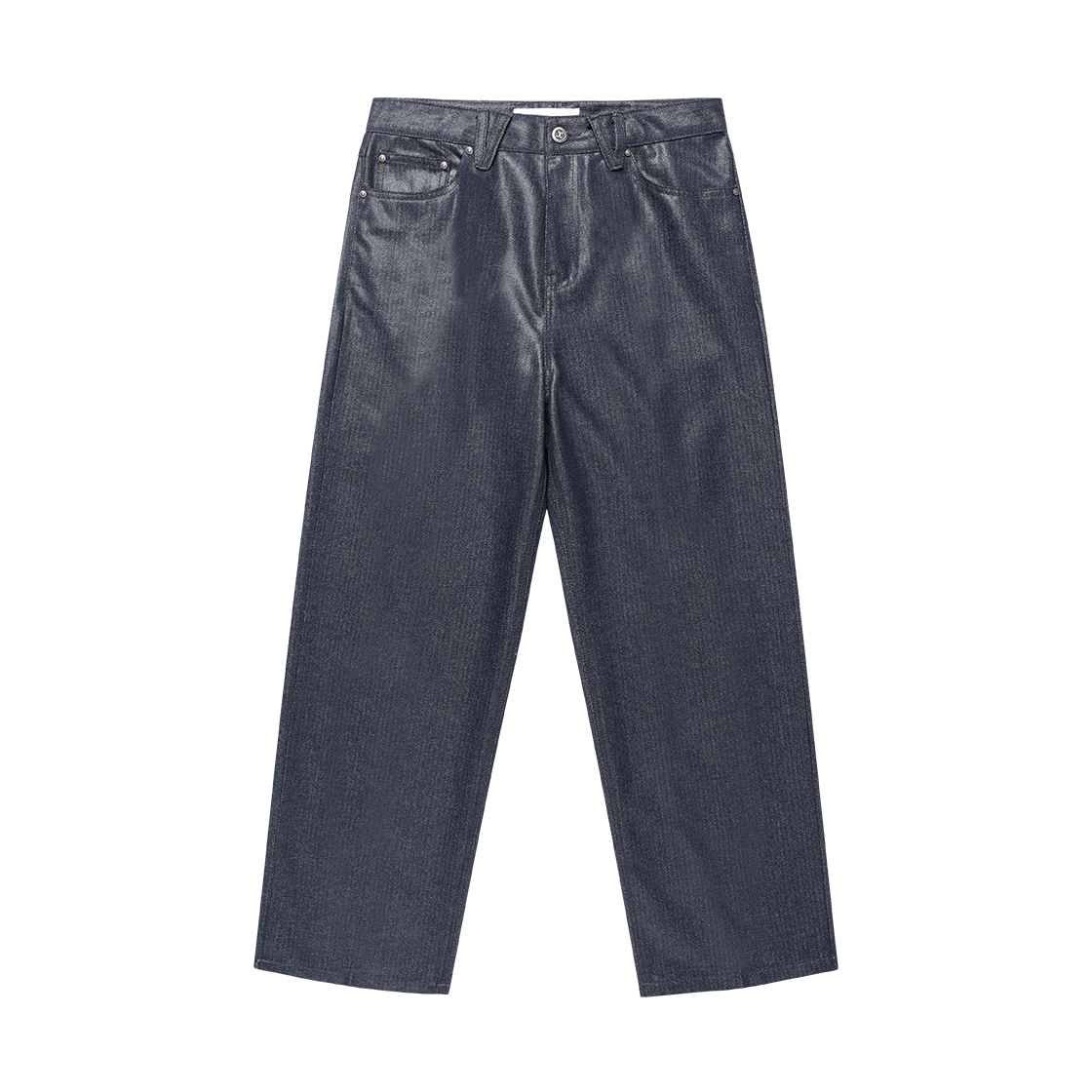 WH5B2D6160IDG WESLEY HYUSTON Herringbone Glow Wide Denim Pants Indigo