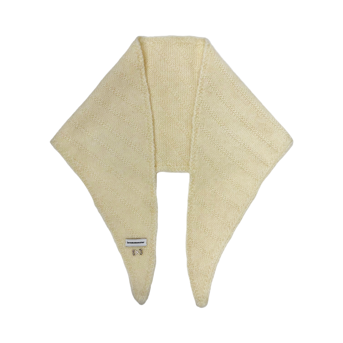 L253MSF040 lovememonster Petit Triangle Wool Scarf Light Yellow
