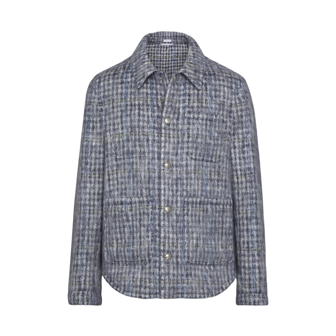 MJO220U-F0931-980 Thom Browne Gunclub Check Hairy Mohair Utility Jacket Black White