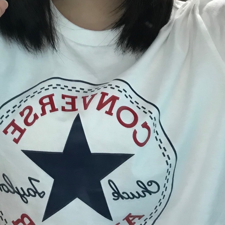Converse All Star Patch Standard T-Shirt White 착용 스타일
