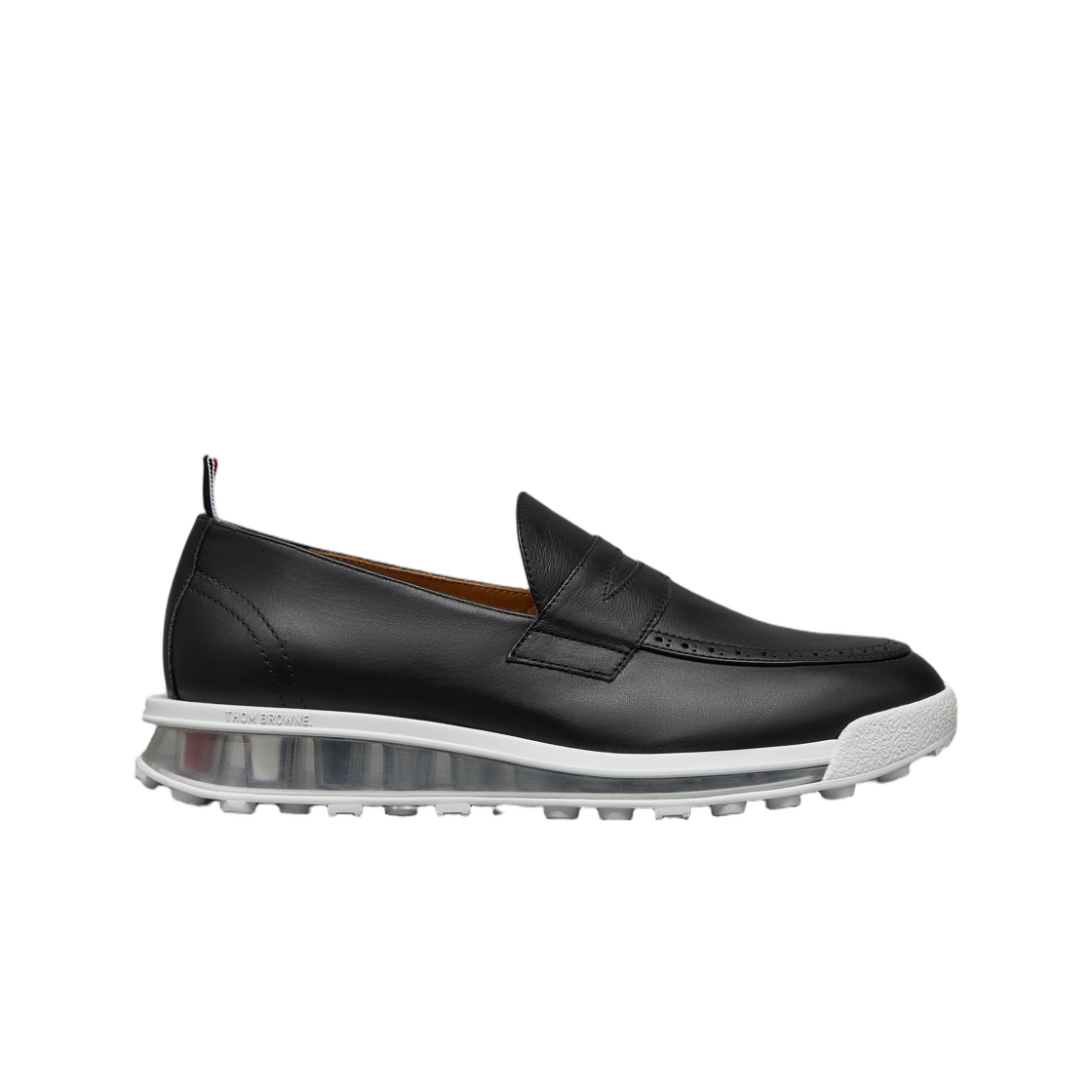 MFE008B-05584-001 Thom Browne Vitello Calf Leather Penny Loafer Black