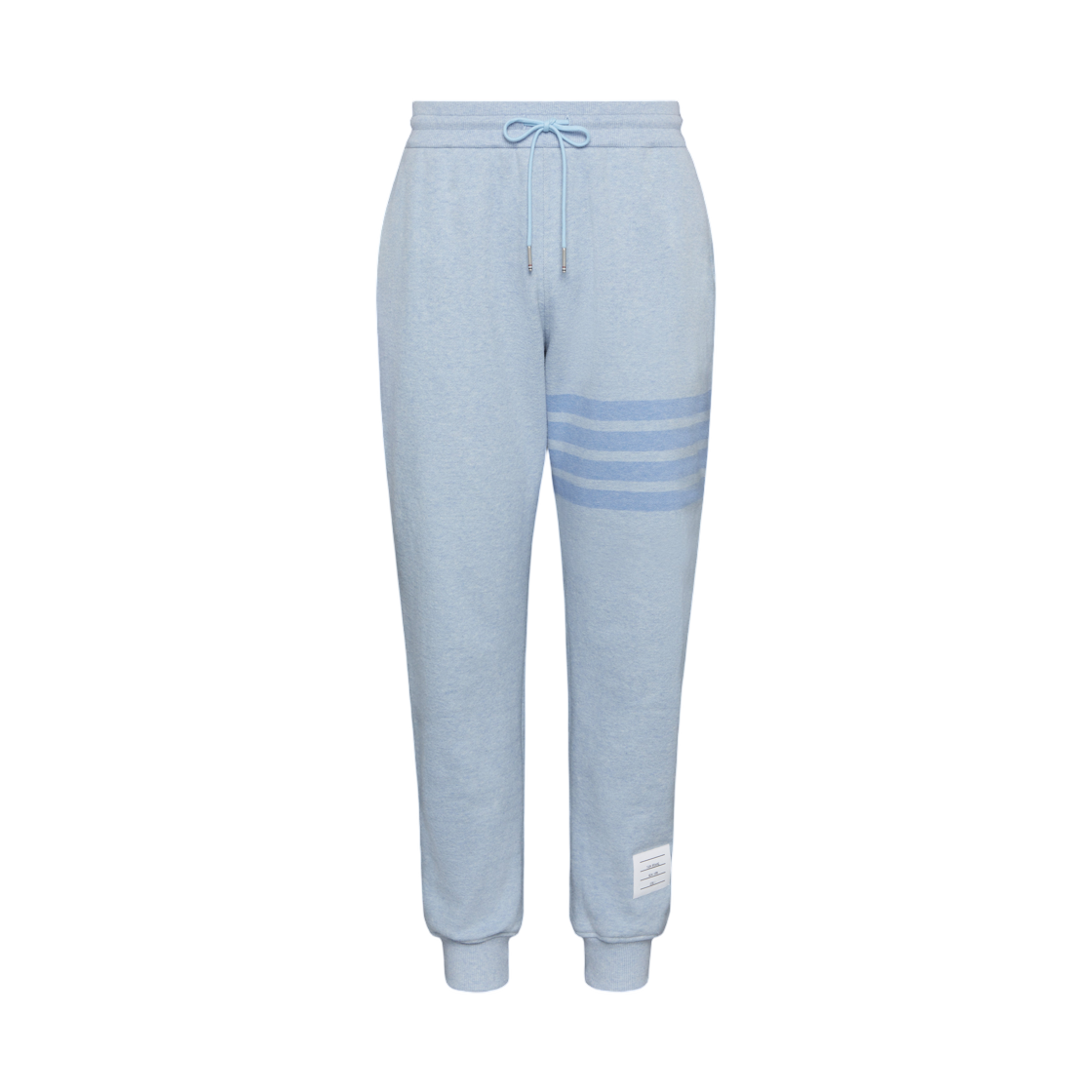 MJQ233A-J0225-480 Thom Browne Melange Brushed Loopback 4-Bar Sweatpants Light Blue