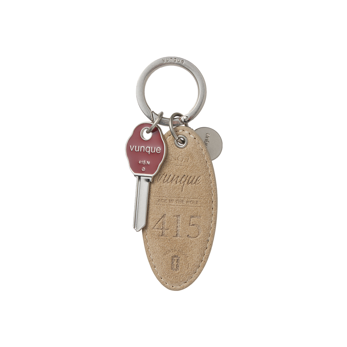 분크 스웨이드 라운드 키 참 소울베이지(vunque Suede Round Key Charm Soul Beige)