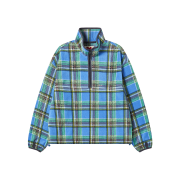 N ARCHIVE Preppy Plaid Zip-Up Fleece Blue