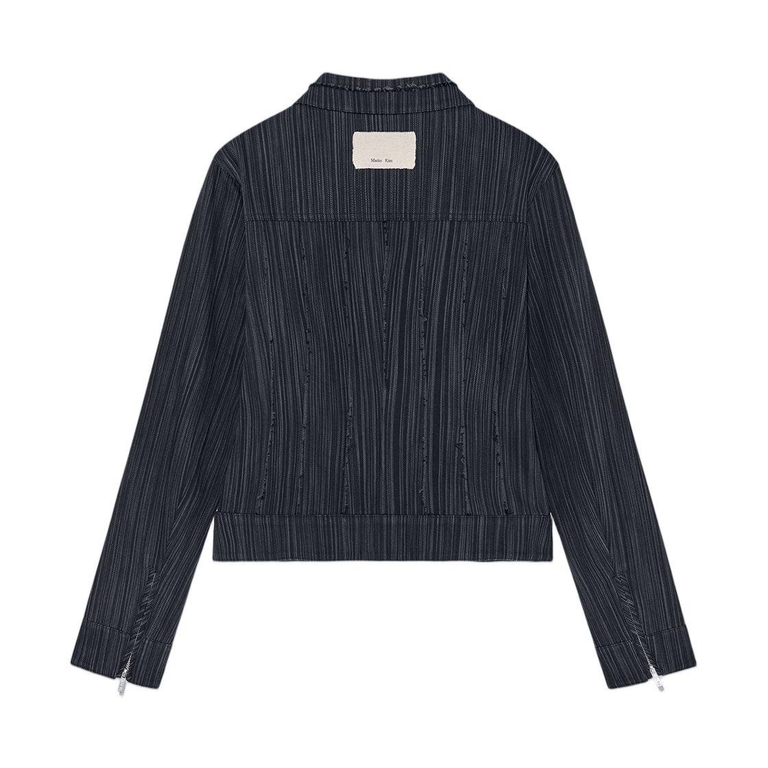 (W) 마뗑킴 컷 아웃 슬림 집업 점퍼 차콜((W) Matin Kim Cut Out Slim Zip Up Jumper Charcoal) - 2