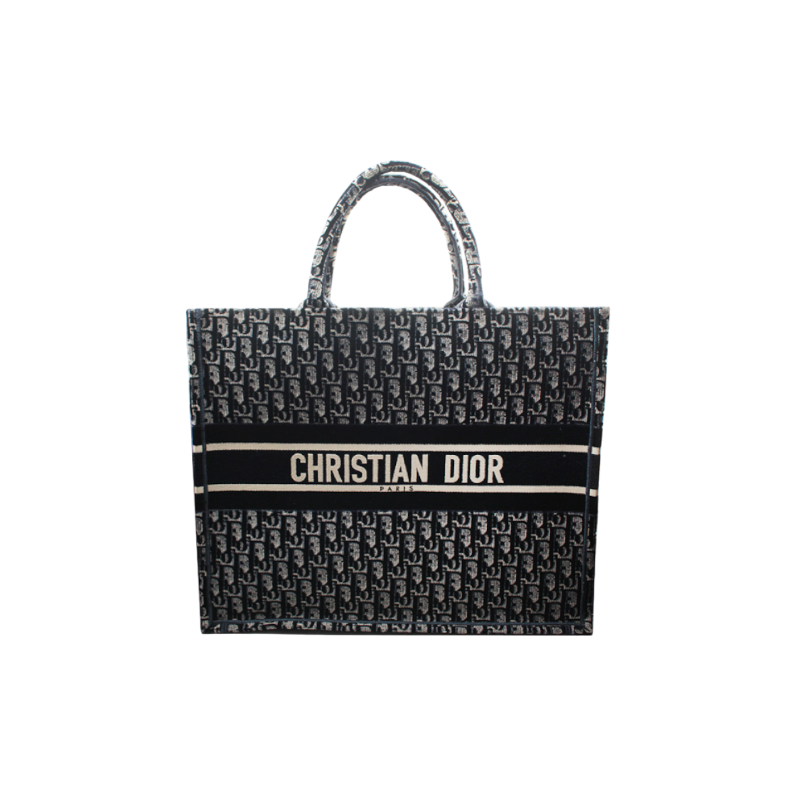 디올 블랙 오블리크 데보레 라지 토트백(Dior Black Oblique Debore Large Tote Bag) - 1