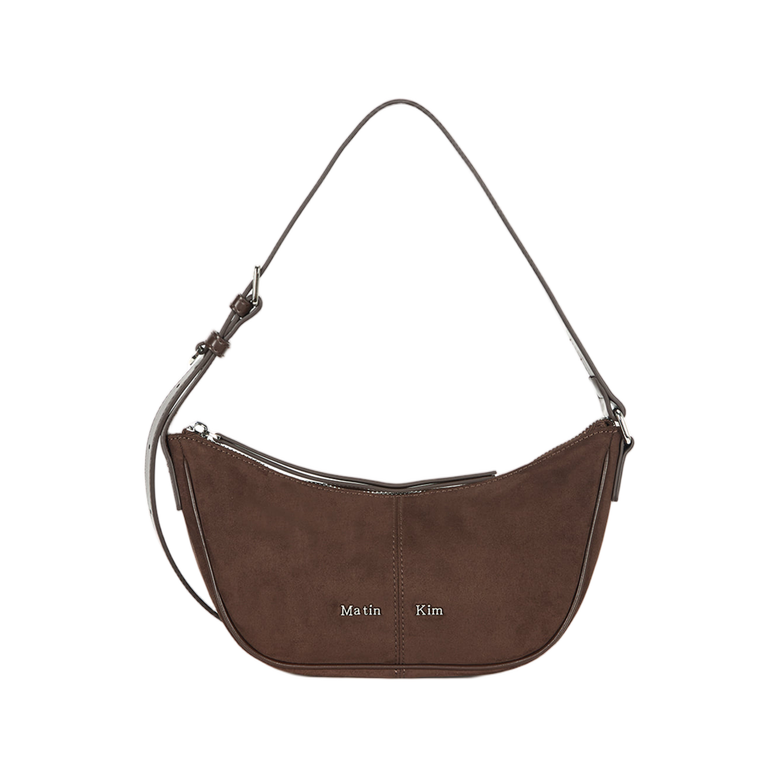마뗑킴 스웨이드 미니 아크 호보백 브라운(Matin Kim Suede Mini Arc Hobo Bag Brown) - 2