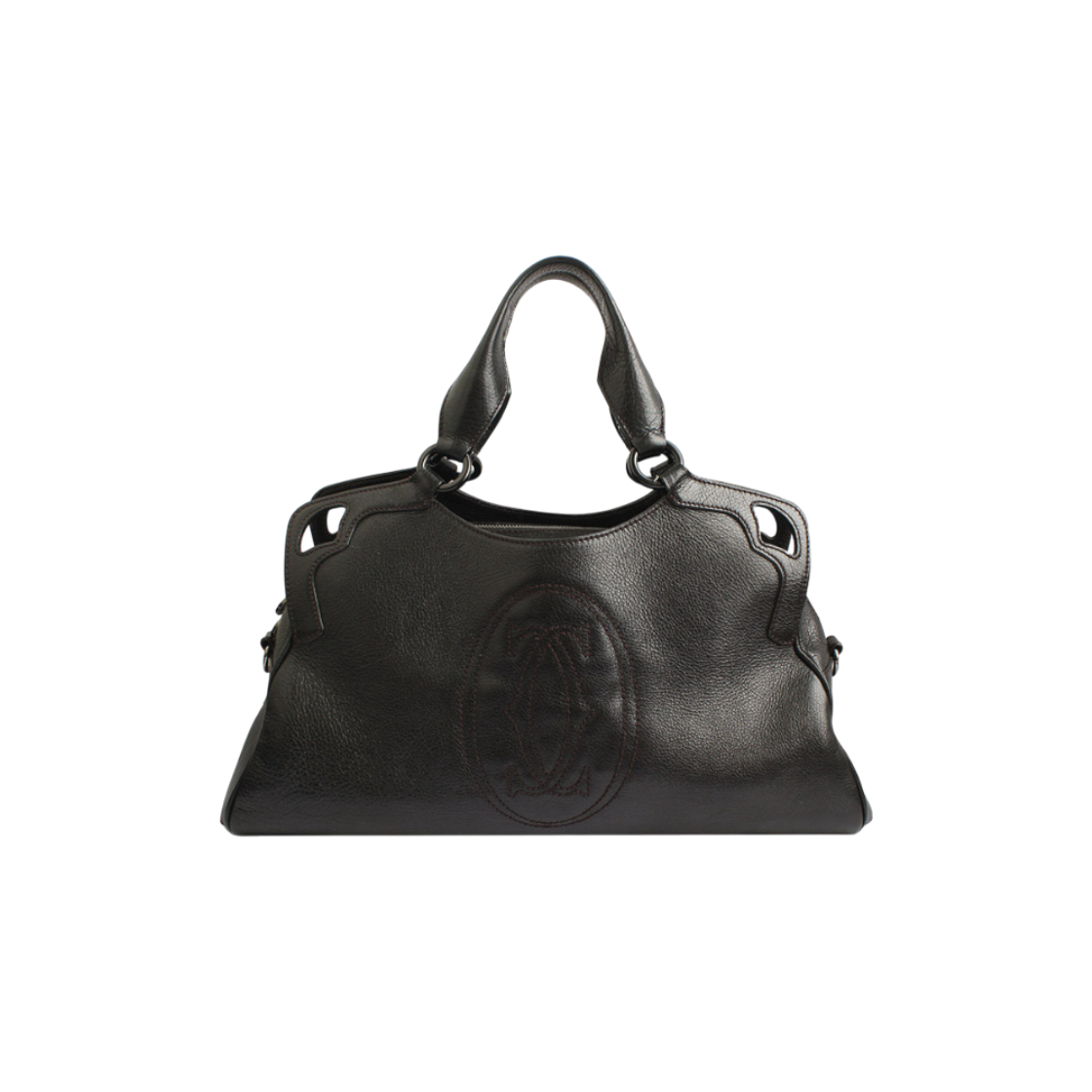 IT9N46WF4VMH Cartier Black Marcello Leather Tote Bag