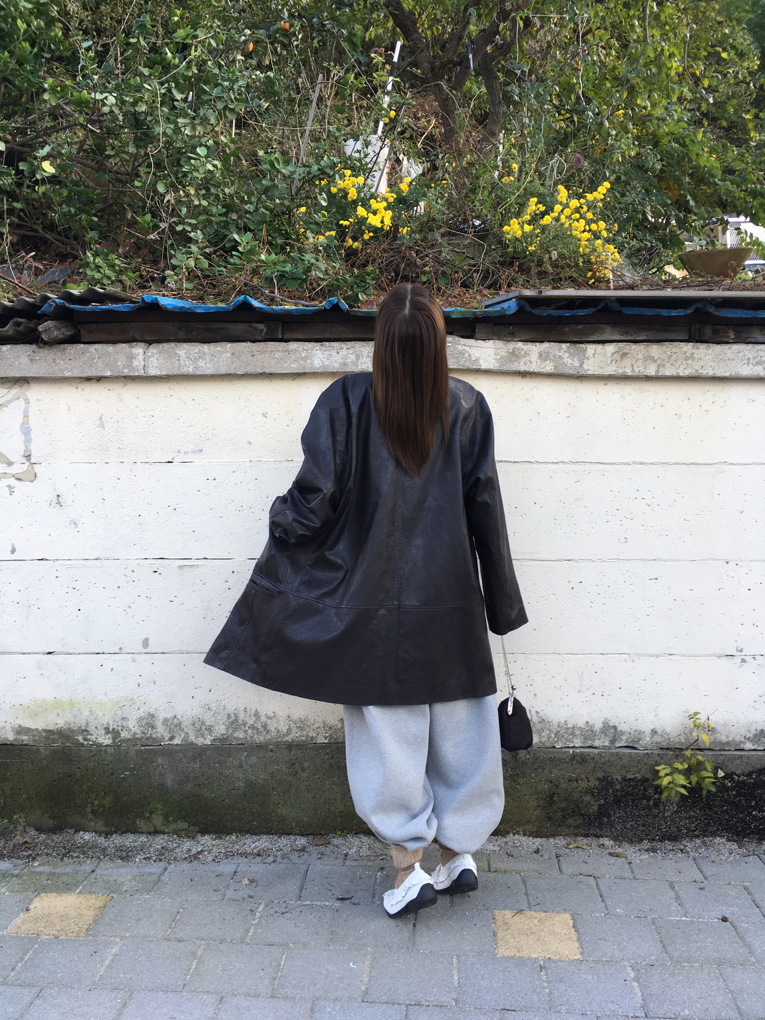 Undermycar Mu.03 Anti Fxxking Logo Play Oversized Sweat Jogger Melange Gray 착용 스타일 - 7