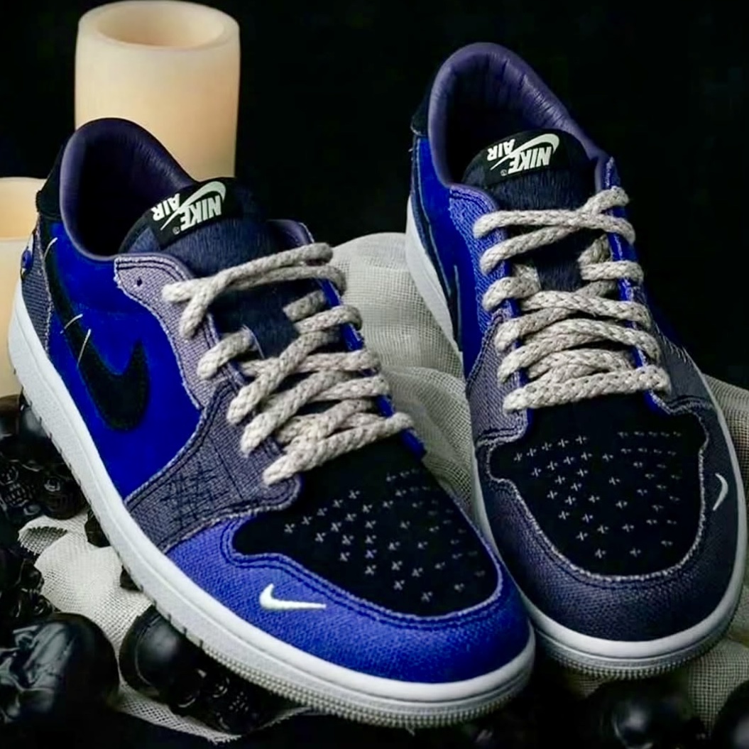 Jordan 1 x Zion Williamson Retro Low OG Regency Purple and Dark Raisin 착용 스타일 - 4