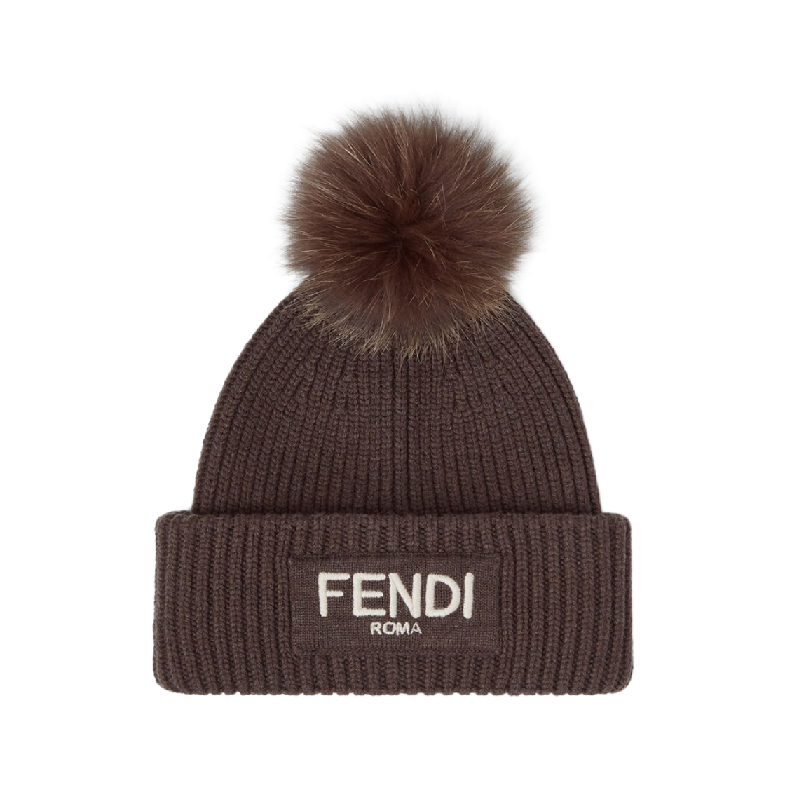 FXQ848AYKOF1U6N (W) Fendi Wool Beanie Brown