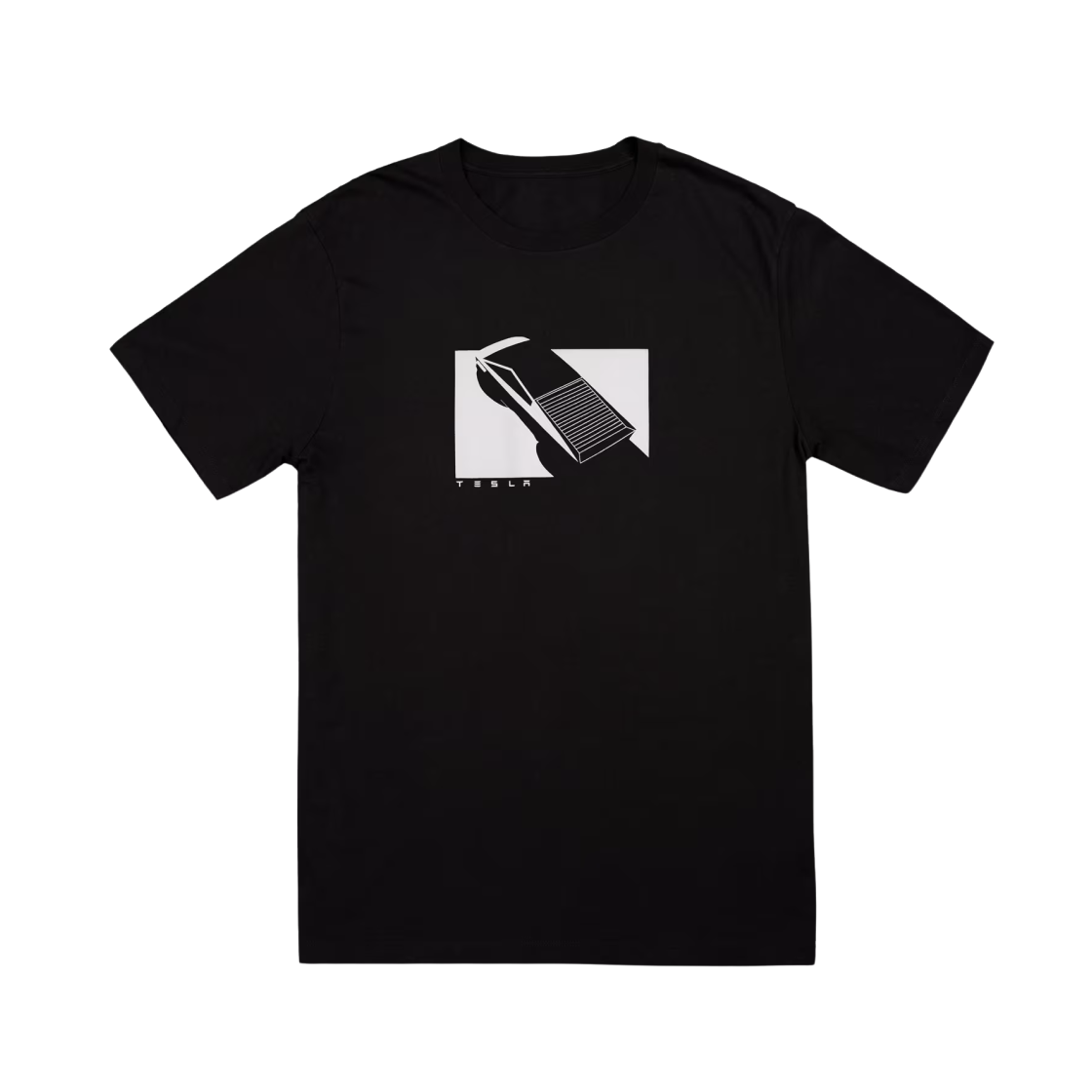 테슬라 사이버트럭 인사이드 테슬라 티셔츠 블랙(Tesla  Cybertruck Inside Tesla T-Shirt Black)