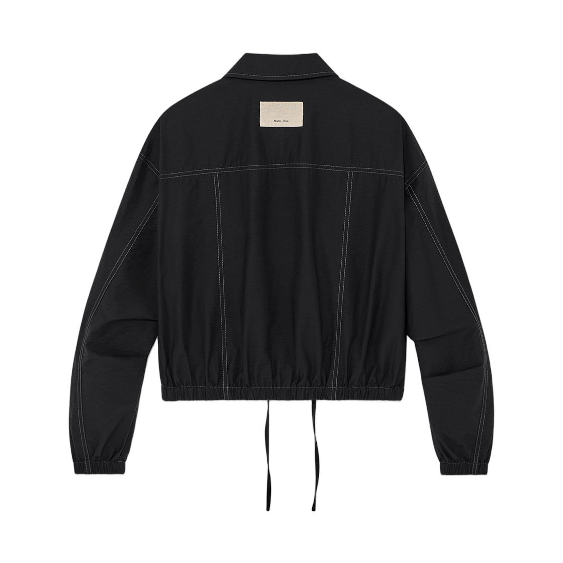 (W) 마뗑킴 레이어드 포인트 스트링 라이트 점퍼 블랙((W) Matin Kim Layered Point String Light Jumper Black) - 2