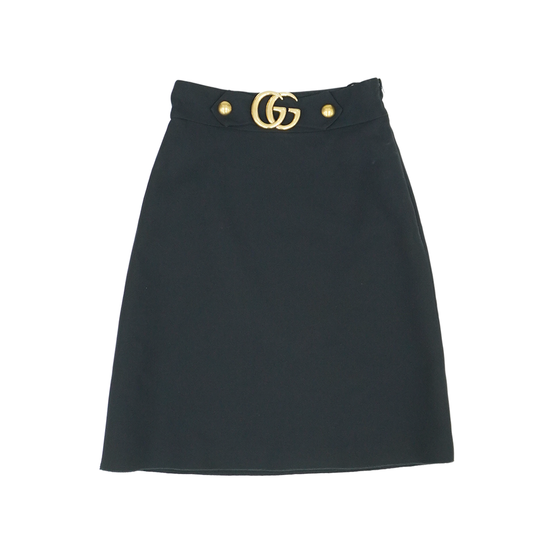 ITNDF2AO9G3G Gucci 430572 Black Buckle Skirt