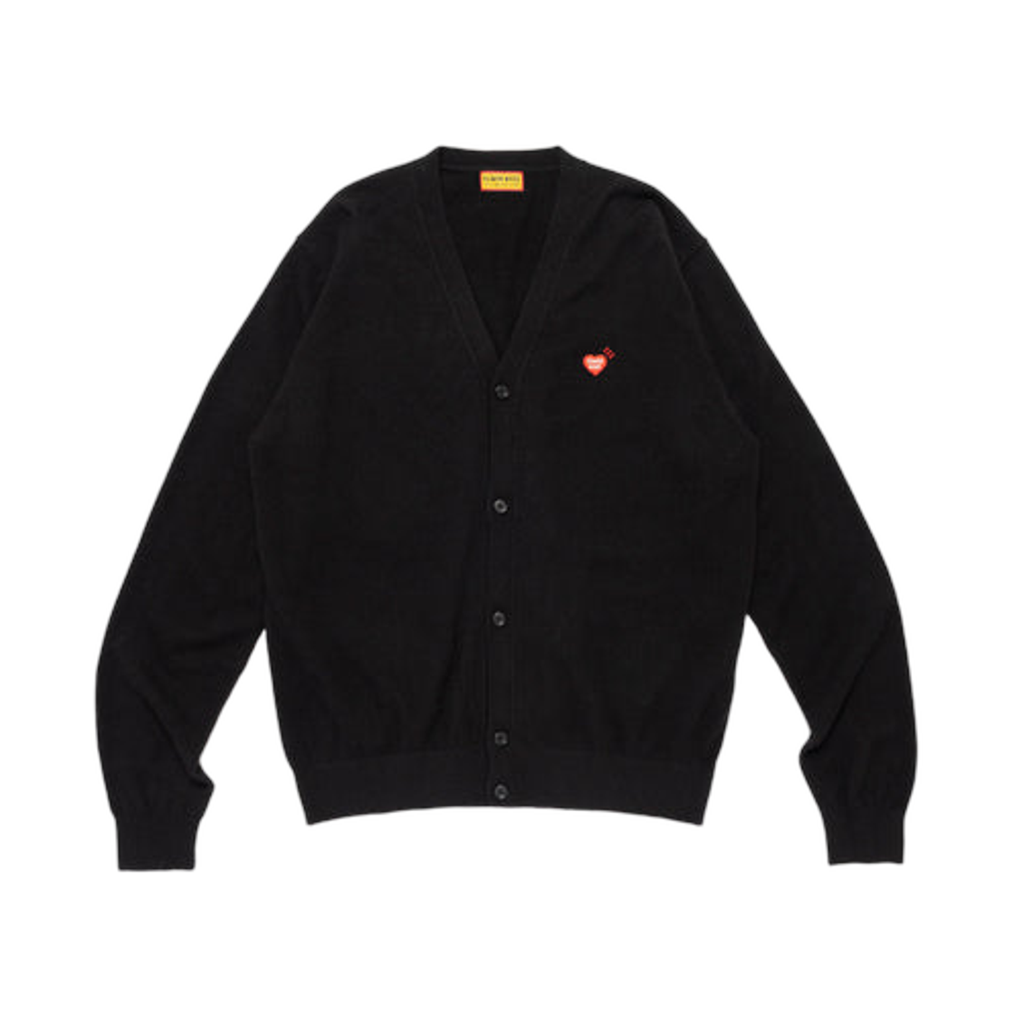 휴먼 메이드 하트 뱃지 니트 가디건 블랙