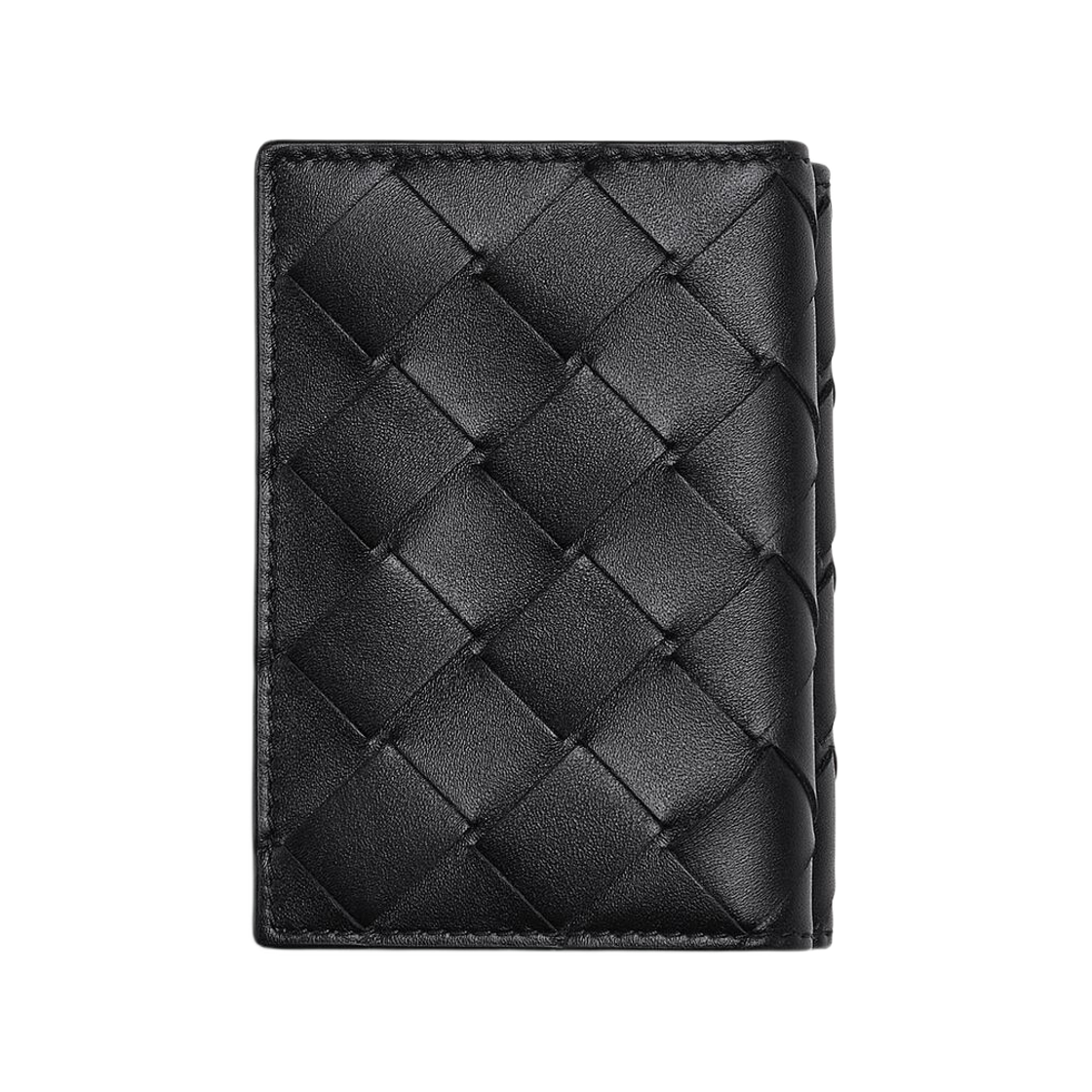 751145VCPQ48803 Bottega Veneta Intrecciato Tiny Tri-Fold Wallet Black