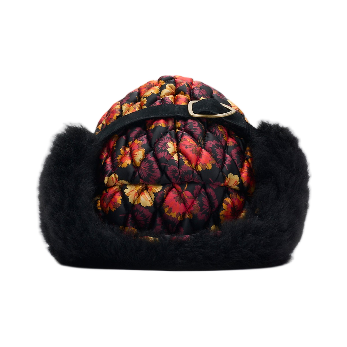 (W) 버버리 제라늄 리프 나일론 트래퍼 캡 포피 레드((W) Burberry Geranium Leaf Nylon Trapper Cap Poppy Red) - 2