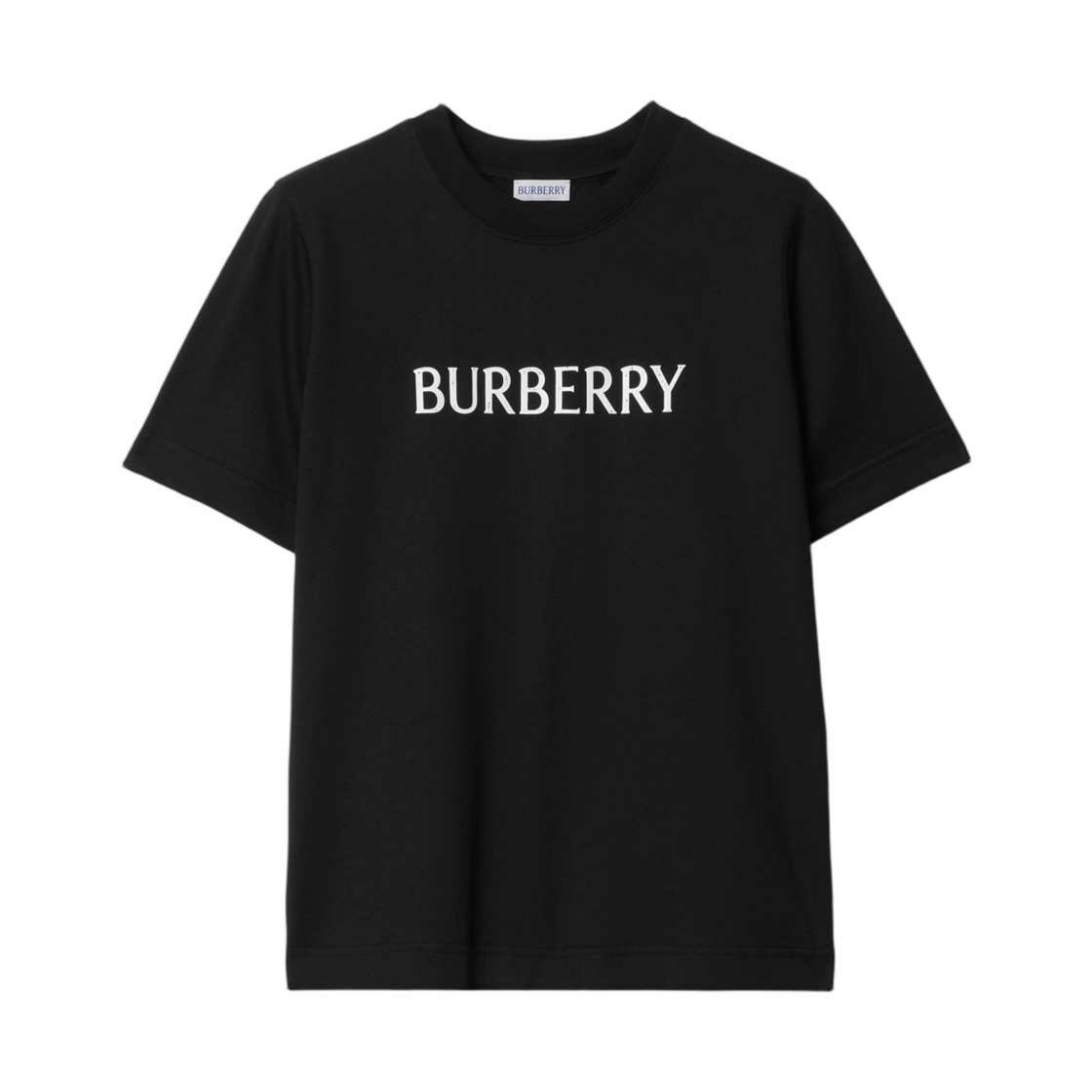 8118977 (W) Burberry Logo Cotton T-Shirt Black