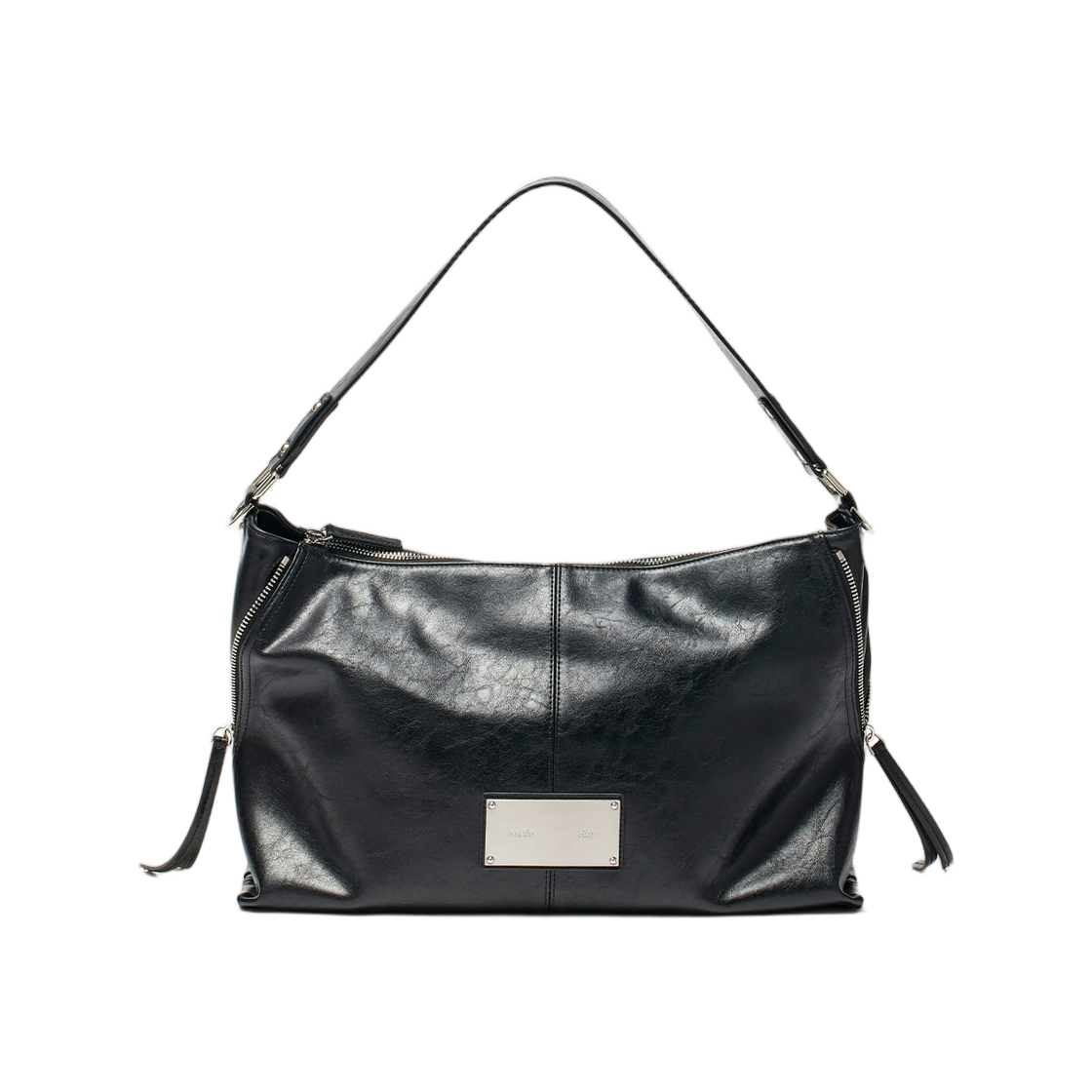 MK2511BG005MBB Matin Kim Side Zipper Shoulder Bag Black