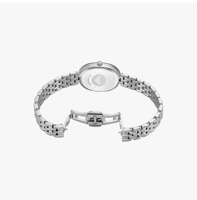 (W) 엠포리오 아르마니 신포니아 34mm 메탈 시계 마더 오브 펄 실버((W) Emporio Armani Sinfonia 34mm Metal Watch Mother of Pearl Silver) - 3