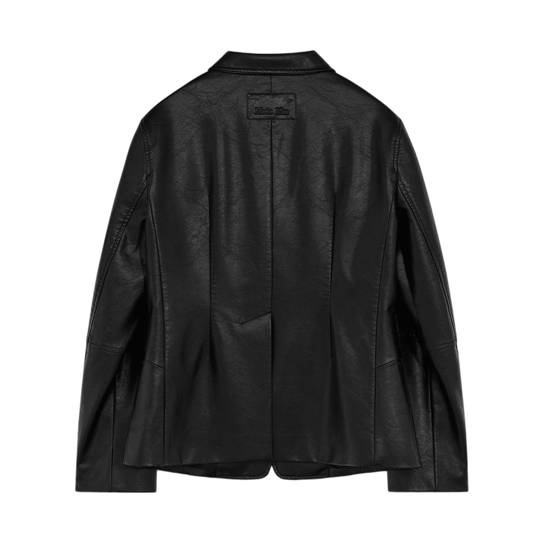 (W) 마뗑킴 레더 싱글 블레이저 블랙((W) Matin Kim Leather Single Blazer Black) - 2