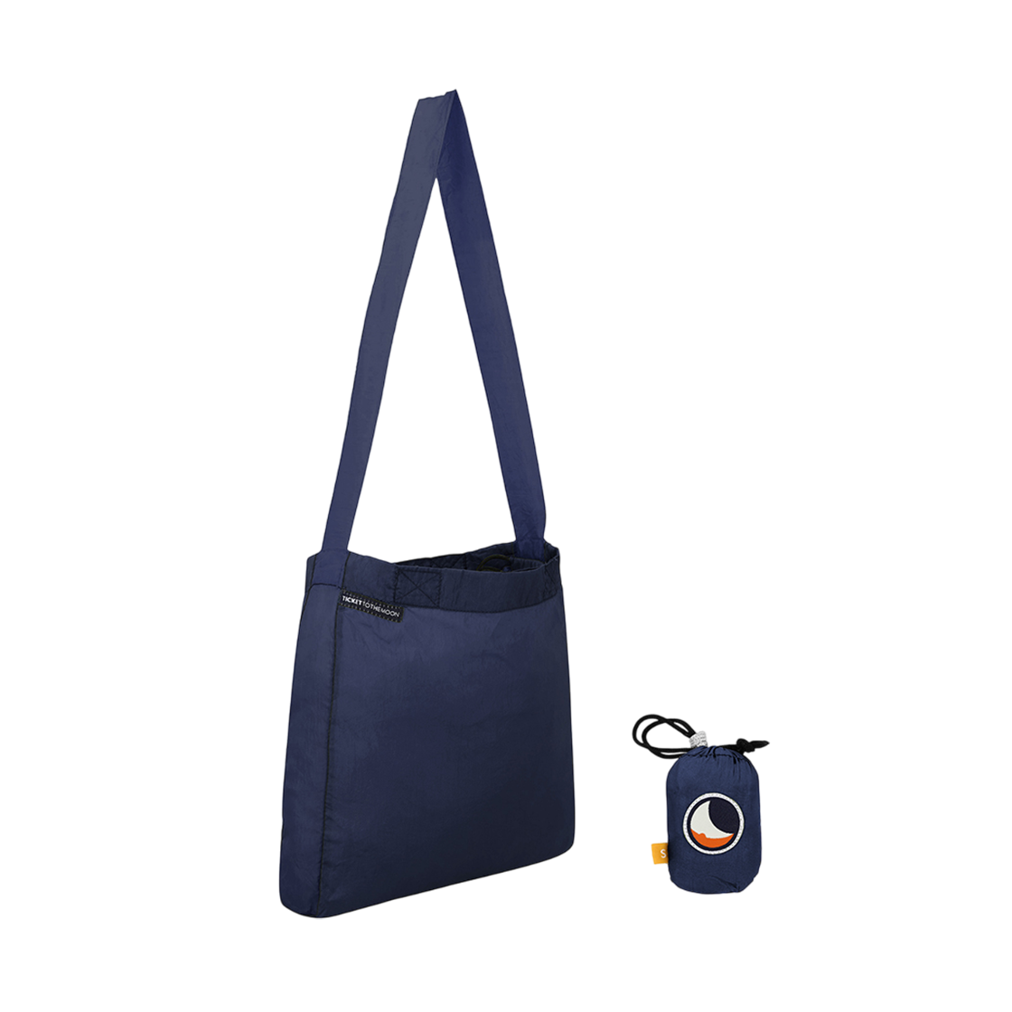 티켓투더문 스몰 에코백 10L 네이비 블루(Ticket To The Moon Small Eco Bag 10L Navy Blue)