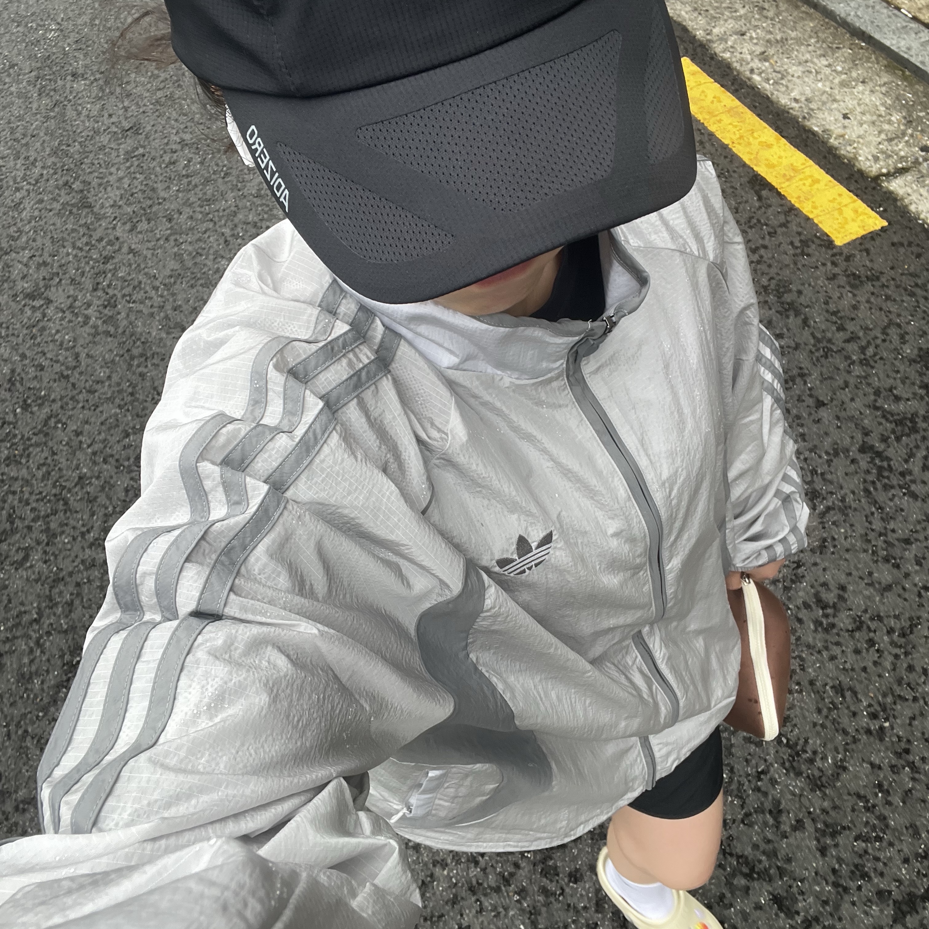 Adidas Adicolor 2000s Woven Track Top Grey Two Grey Three - KR Sizing 착용 스타일