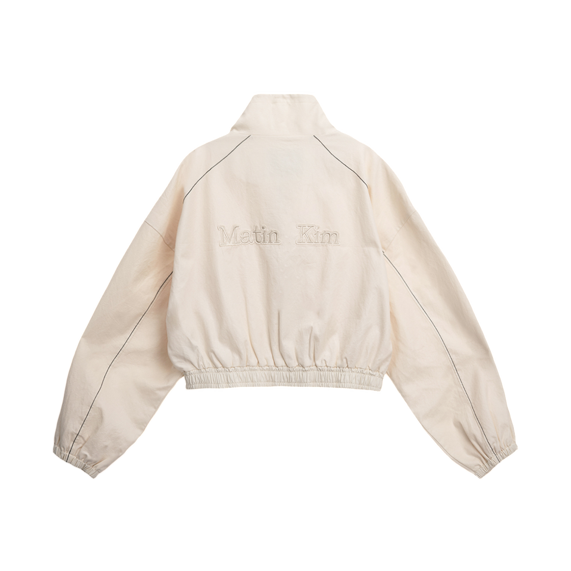 (W) 마뗑킴 마뗑 러프 코팅 크롭 봄버 크림((W) Matin Kim Matin Rough Coating Crop Bomber Cream)