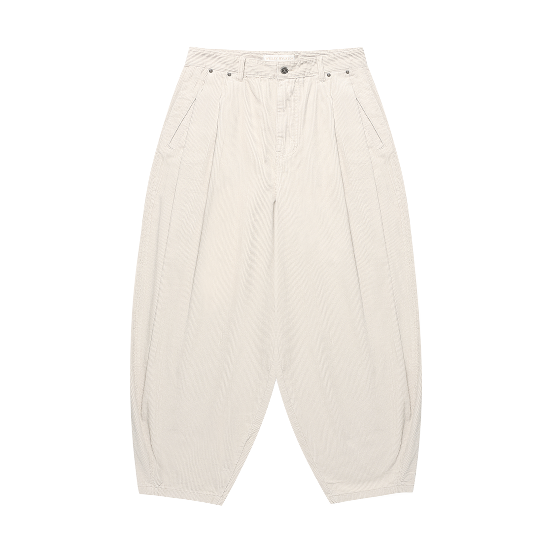 웨슬리휴스턴 코듀로이 딥 턱 세미 벌룬 팬츠 라이트그레이(WESLEY HYUSTON Corduroy Deep Tuck Semi Balloon Pants Light Grey)