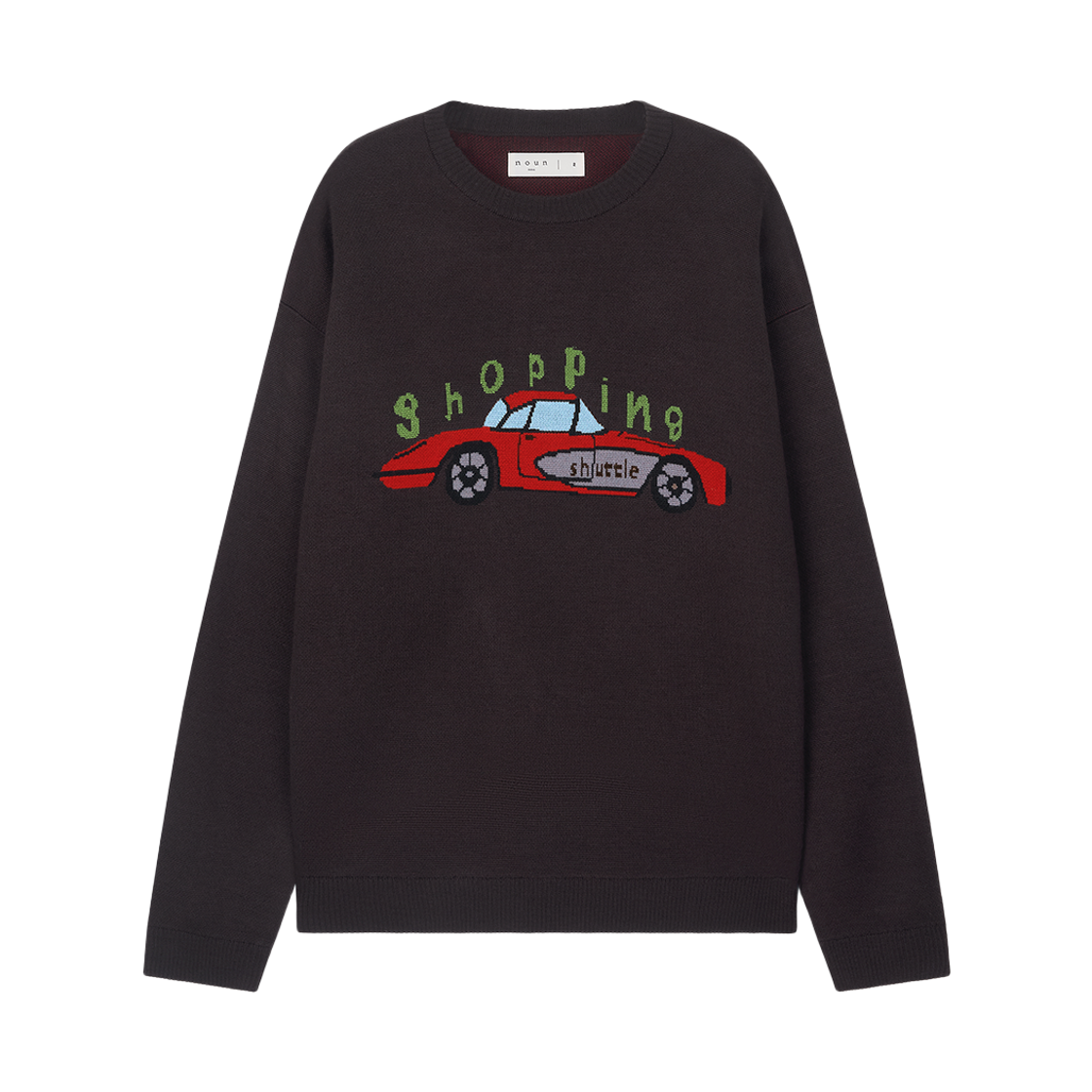 노운 쇼핑 카 니트 다크 브라운(noun Shopping Car Knit Dark Brown)