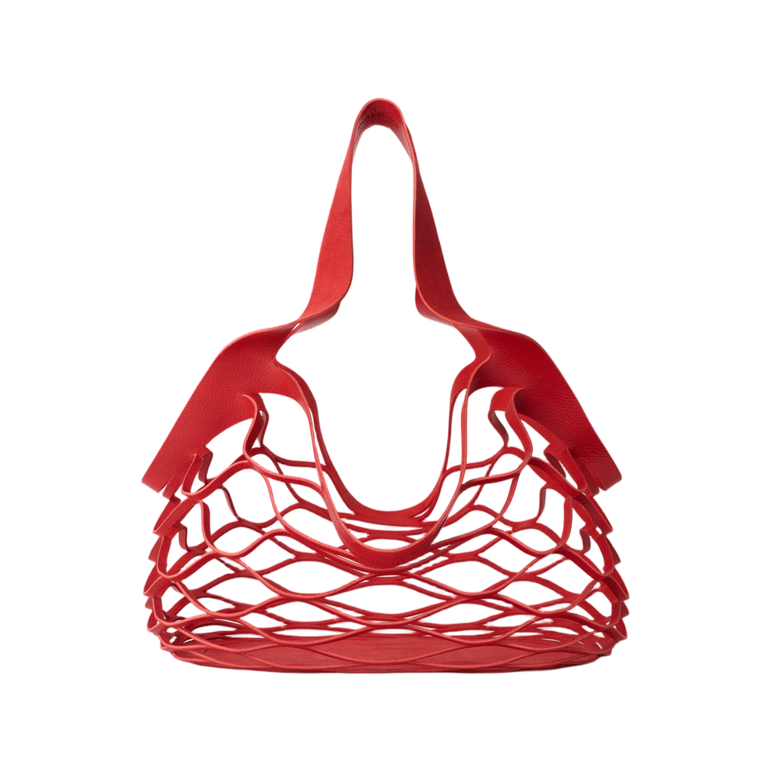 A4258MSR Our Legacy Media Cut Bag Shifting Red Gritty Bull Hide