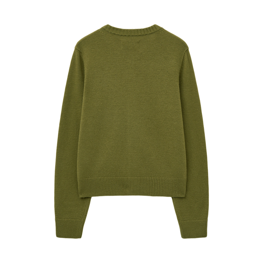 (W) 마뗑킴 캐시미어 블렌디드 라운드 니트 가디건 올리브((W) Matin Kim Cashmere Blended Round Knit Cardigan Olive) - 2