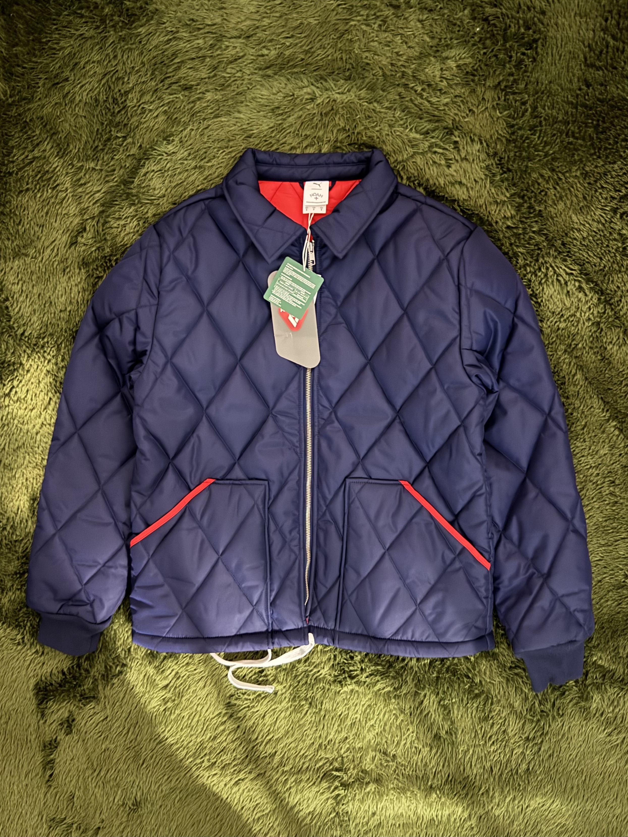 Puma x Noah Quilted Jacket Navy 착용 스타일 - 1