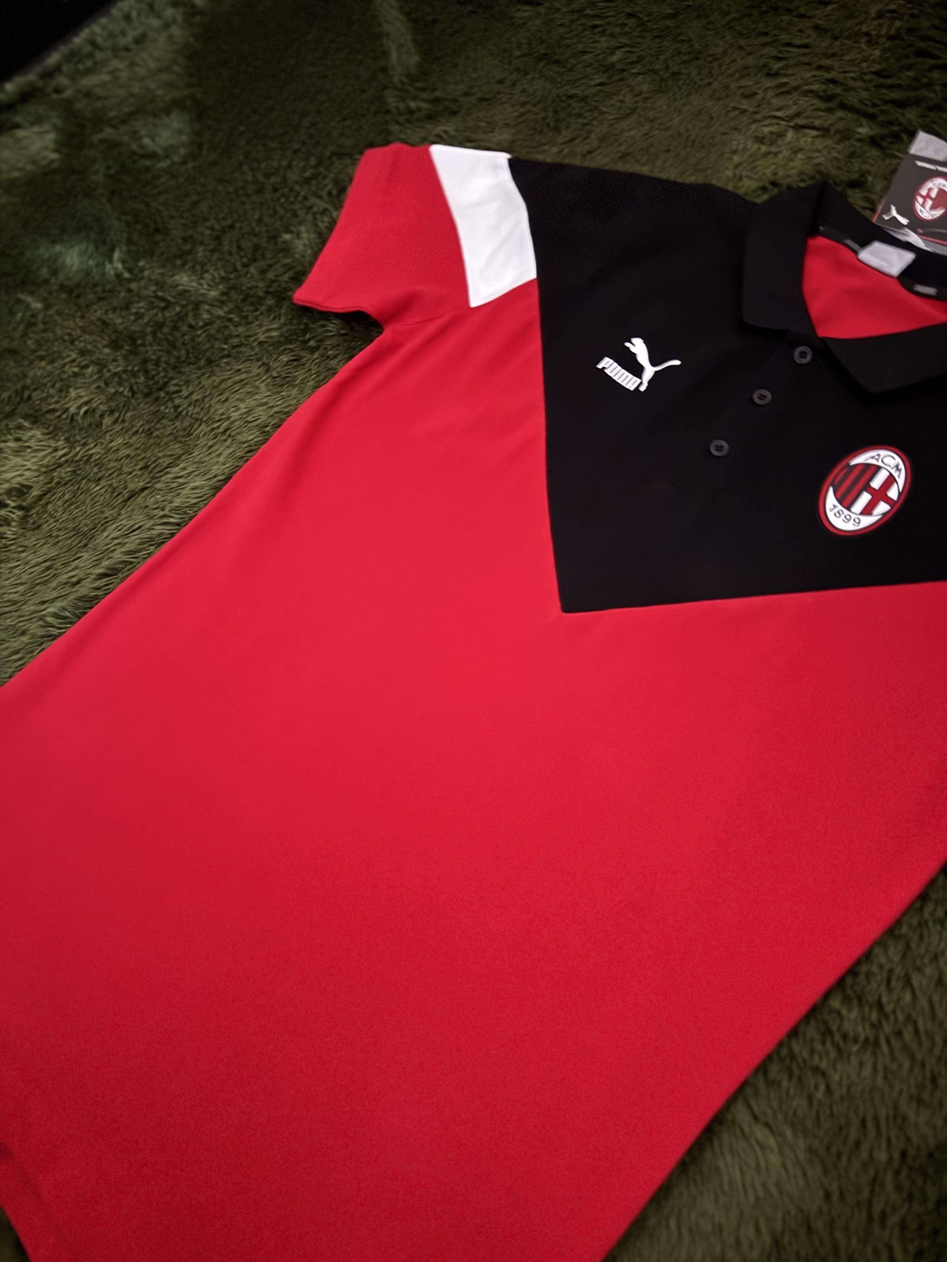 Puma AC Milan Iconic Polo Red (Non Marking Ver.) 착용 스타일 - 4