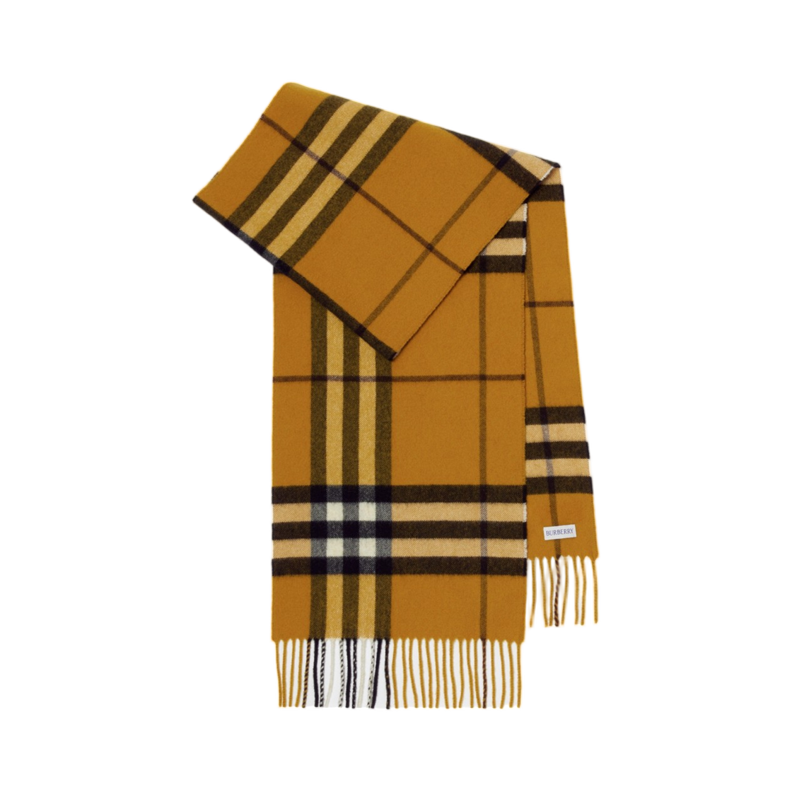 8112714 (W) Burberry Check Cashmere Muffler Teak