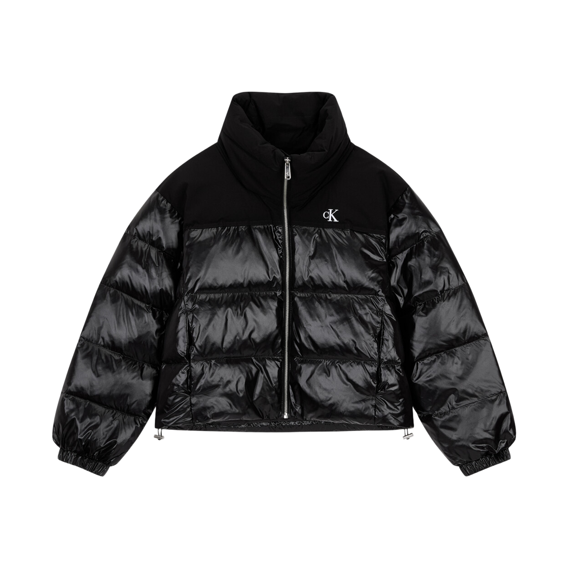 (W) 캘빈 클라인 매트 블로킹 샤인 다운 자켓 블랙((W) Calvin Klein Matte Blocking Shine Down Jacket Black)