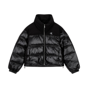 (W) Calvin Klein Matte Blocking Shine Down Jacket Black