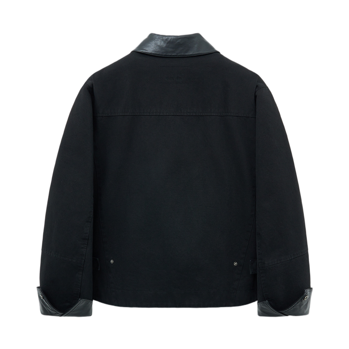 마뗑킴 레더 칼라 포인트 워크 자켓 블랙(Matin Kim Leather Collar Point Work Jacket Black) - 2