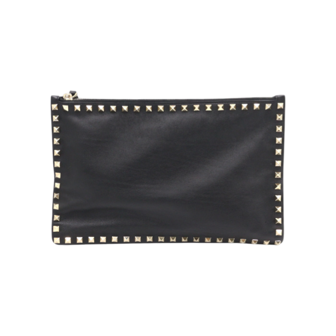 ITUJG2SNUVE5 Valentino Black Leather Rockstud Women's Clutch Bag AA45078