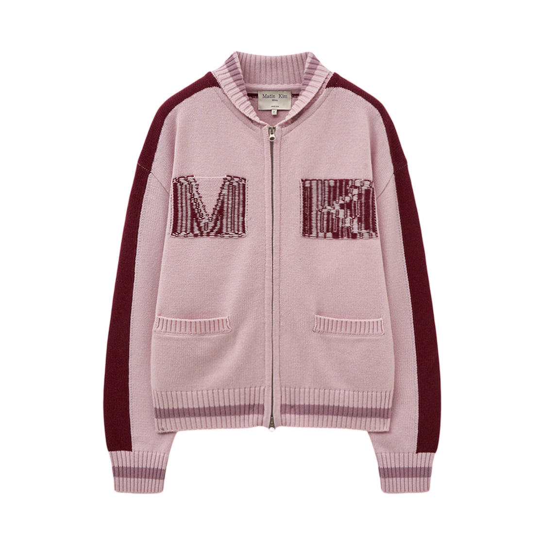 (W) 마뗑킴 마뗑킴 이니셜 니트 집업 핑크((W) Matin Kim Matin Kim Initial Knit Zip Up Pink)
