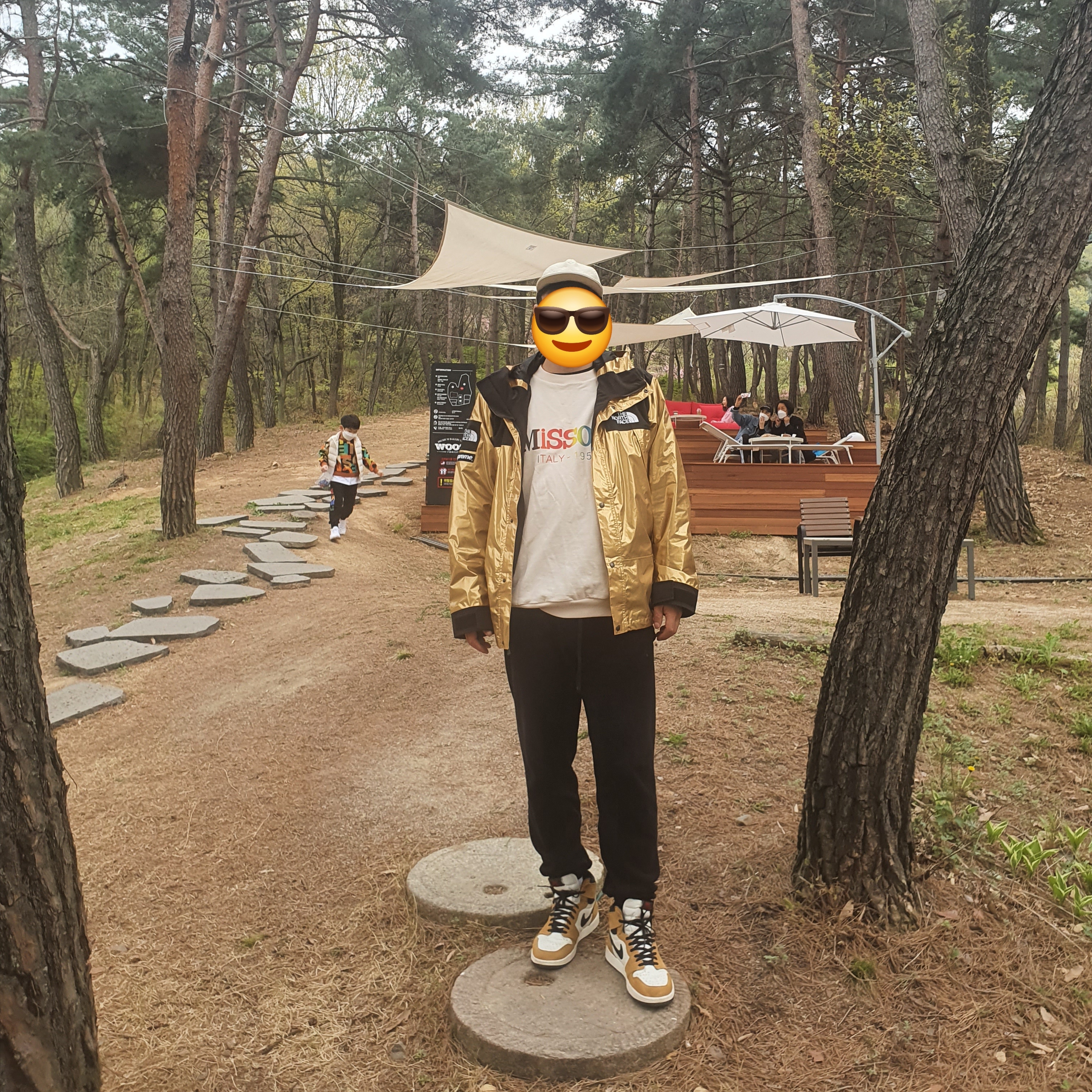 Supreme x The North Face Metallic Mountain Parka Gold - 18SS, Jordan 1 Retro High Rookie of the Year 착용 스타일