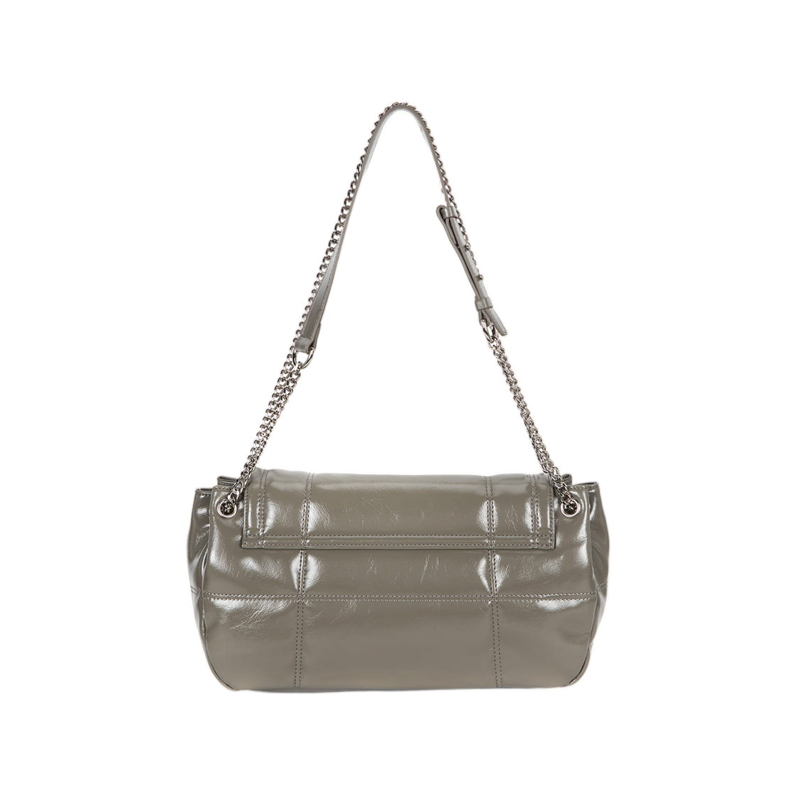 마뗑킴 글로시 퀼팅 미디움 체인 백 그레이(Matin Kim Glossy Quilting Medium Chain Bag Grey) - 2