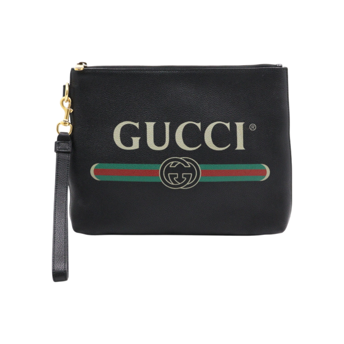 구찌 572770 구찌 프린트 레더 스트랩 파우치 남성 클러치백 aa47036(Gucci Printed Leather Strap Pouch - Men's Clutch Bag) - 1